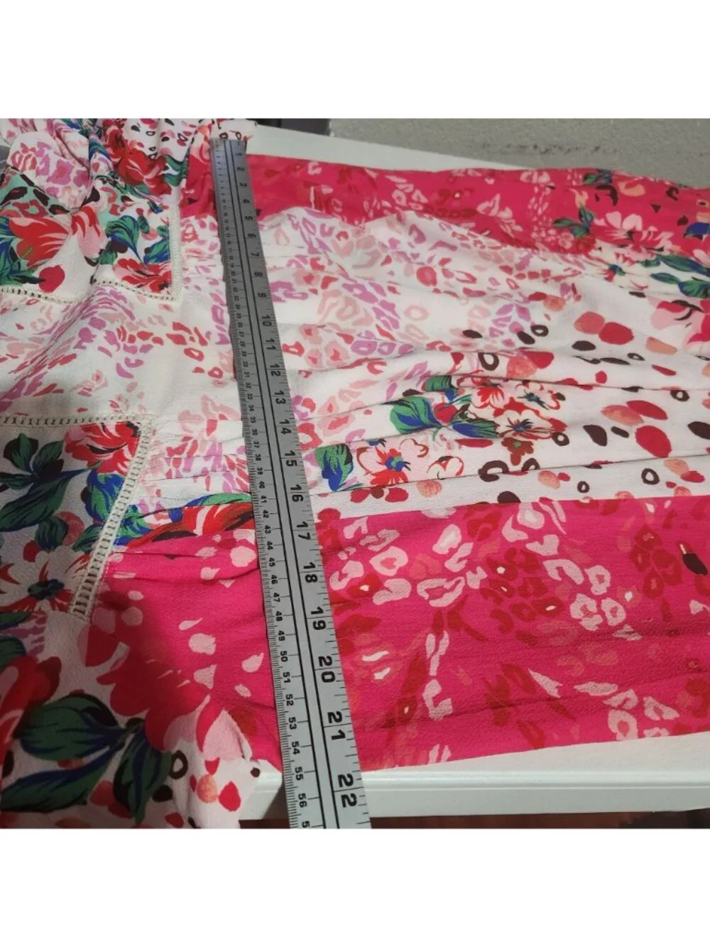 Umgee Dress Large Floral Cheetah Patchwork